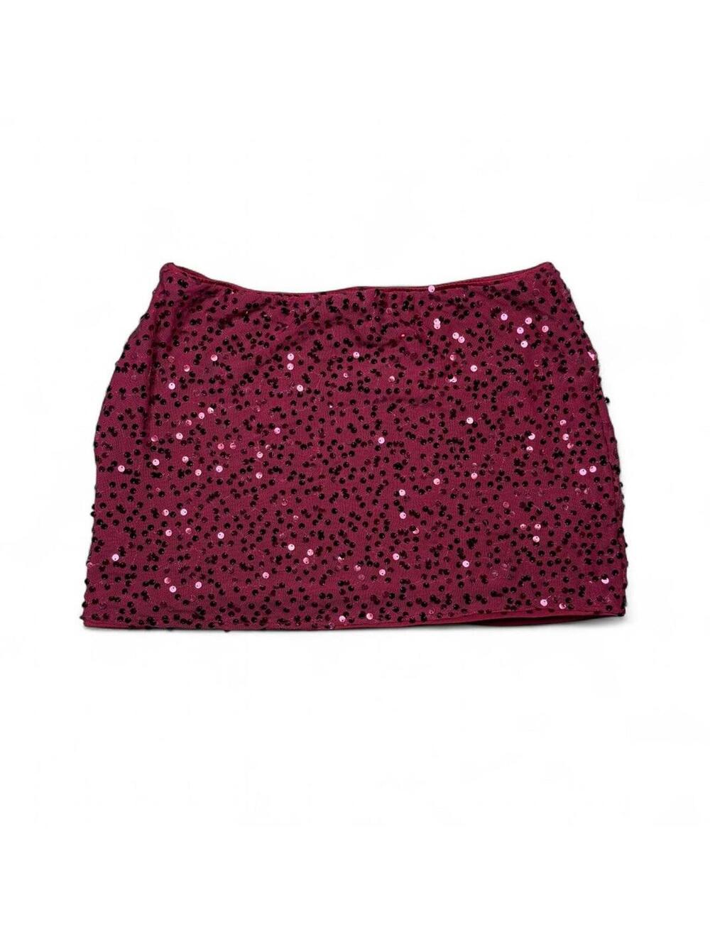 Fairy Y2K vintage magenta sequin mini skirt
